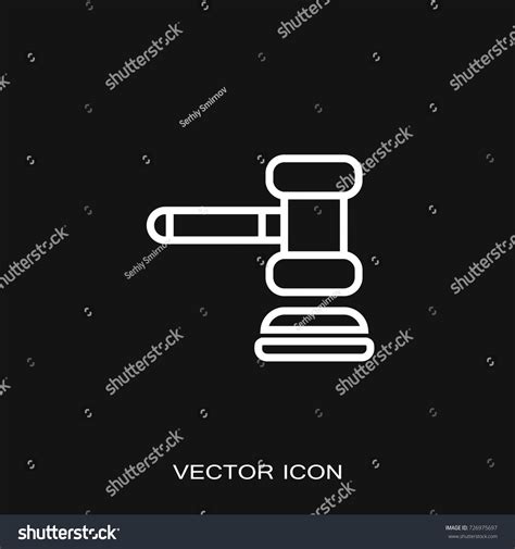 Court Gavel Icon Stock Vector (Royalty Free) 726975697 | Shutterstock