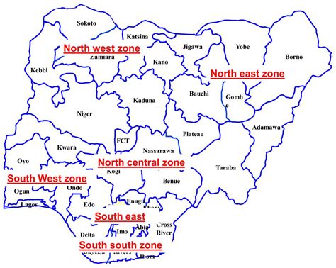 Map of nigeria showing the 36 states - The map of nigeria showing the ...