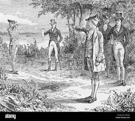 1800s DUEL BETWEEN ALEXANDER HAMILTON AARON BURR JULY 11 1804 IN Stock Photo, Royalty Free Image ...