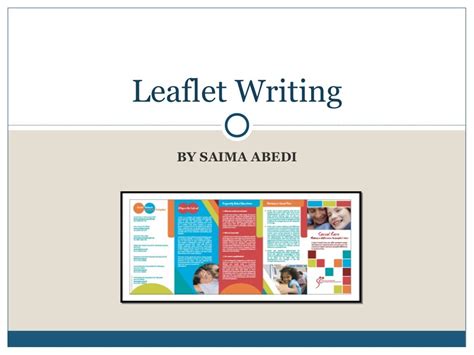 Leaflet Writing presentation