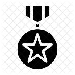 Military Medal Icon - Download in Glyph Style