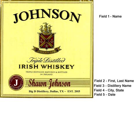 jameson-label - Mini Oak Whiskey Barrels