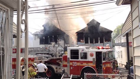 FDNY BATTLING MAJOR 4 ALARM FIRE ON HILL AVE. IN WAKEFIELD AREA OF THE ...