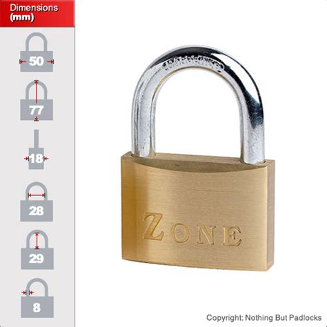 Zone 10/50/KAL21/BR | Keyed Alike Brass Padlock 50mm