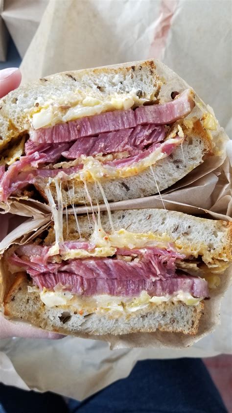 Reuben Sandwich on rye made even better with a cheese crisp! You know that crunchy cracker-like ...