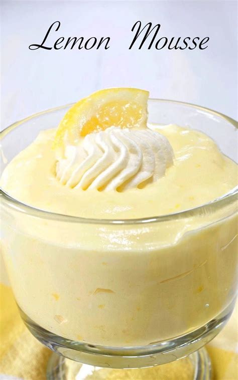 Lemon Mousse in 2020 | Mousse recipes, Lemon recipes, Lemon sweets