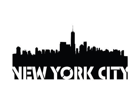 Free Printable Wall Art - New York City Skyline Stencil Art Print ...