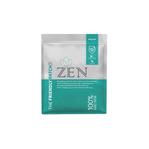 Zen Stress Patch, transdermal stress patch with ashwagandha, gaba, gotu kola, L-theanine to help ...