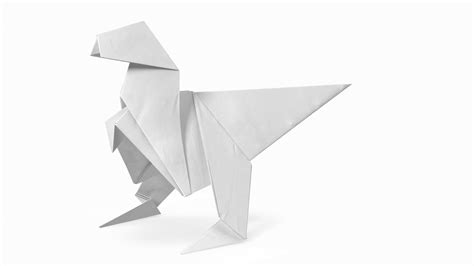 White Origami Dinosaur 3D Model - TurboSquid 2004304