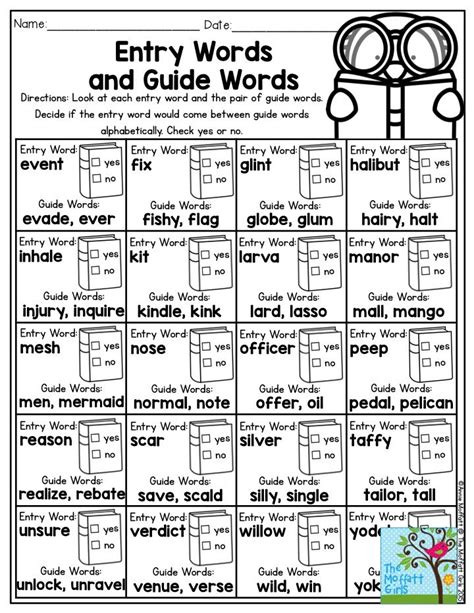 Guide Words In A Dictionary