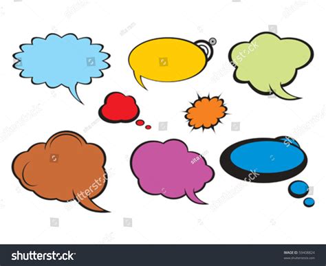 Abstract Colorful Comic Callout Shapes Vector Illustration - 59408824 ...