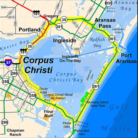 Corpus Christi, Texas Map