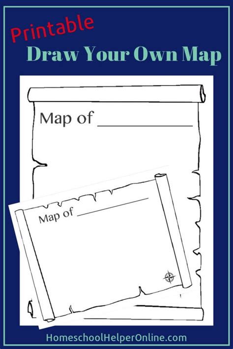 Draw a Map Worksheet - Homeschool Helper Online | Map worksheets, Geography lessons, Homeschool ...