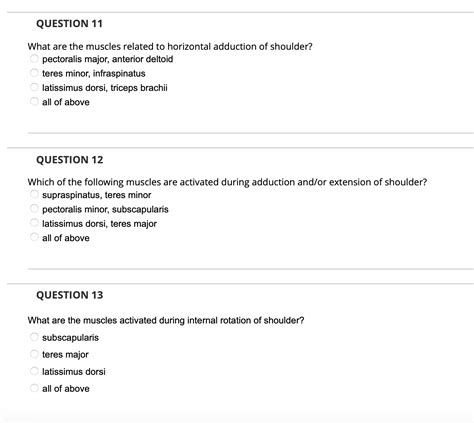 Solved What are the muscles related to horizontal adduction | Chegg.com