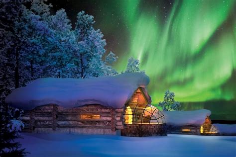 Witness the Aurora Borealis in a Glass Igloo