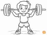 Weight Lifting Coloring Page For Kids  Free Printable In 2024 Weight sketch template