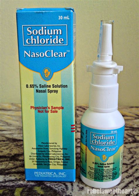 The Rebel Sweetheart.: Spotlight | NasoClear ™ Nasal Spray.