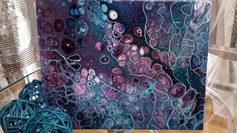 Acrylic pour painting with cells, bright colors | Acrylic pouring art, Fluid acrylic painting ...