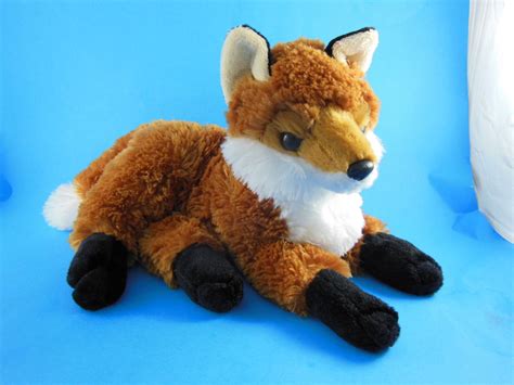 Red fox soft Cuddly plush forest animal 11" + 5" tail by Aurora PRETTY ...