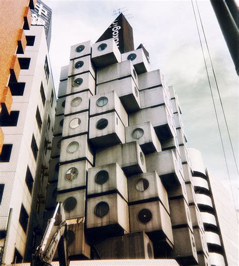 Capsule Tower, Nakagin Capsule Tower, Kisho Kurokawa, Japanese modern architecture, prefab ...