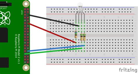 How to Use an RGB multicolor LED with Pulse Width Modulation (PWM) on the Raspberry Pi