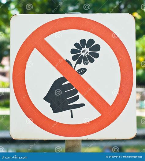 Do Not Pick Flowers Stock Photos - Image: 24699343