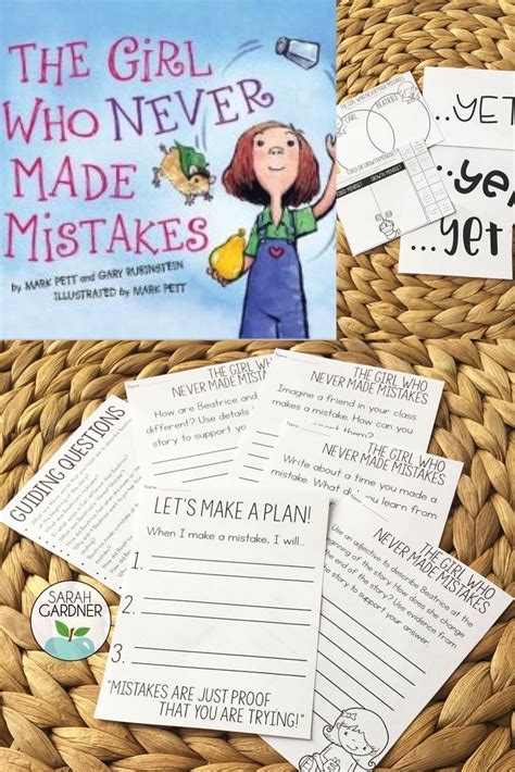 The Girl Who Never Made Mistakes Book Companion Activities | Book companion, Character education ...