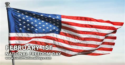 NATIONAL FREEDOM DAY - List Of National Days