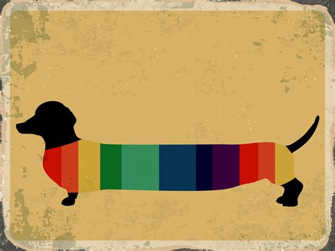 Dog Rainbow Stripes Retro Free Stock Photo - Public Domain Pictures