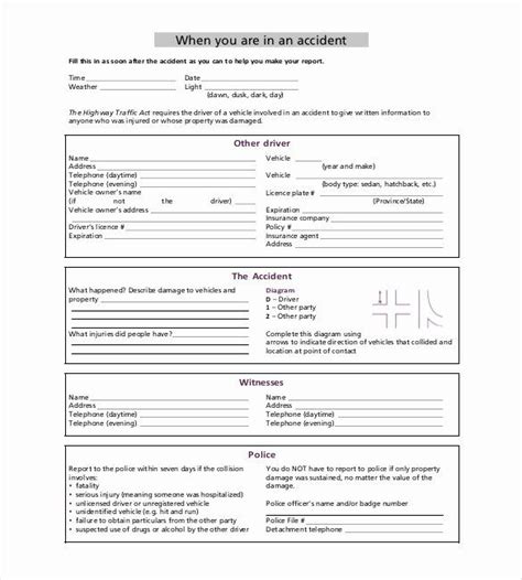 Accident Report form Unique 23 Sample Accident Report Templates Word Docs Pdf | Report template ...