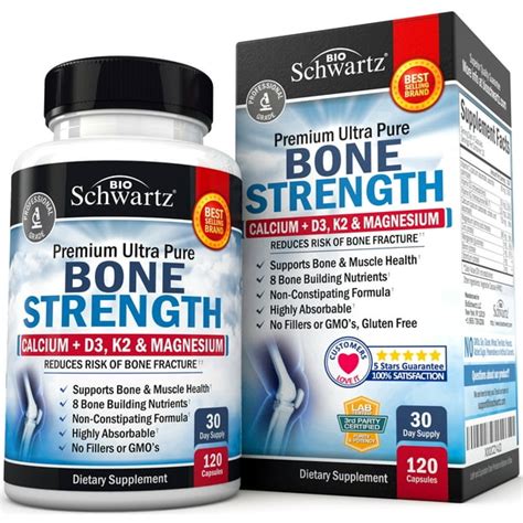 BioSchwartz Bone Strength Supplement for Women and Men, 120 capsules ...