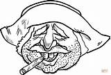 Mexican Man Smoking A Cigar coloring Page  Free Printable Coloring Pages sketch template