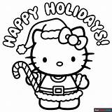 Coloring Cartoon Hello Kitty Page sketch template