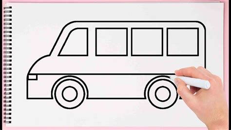 How to Draw Van for Kids Learn Drawing a Van Easy and Step by Step for Kids - YouTube