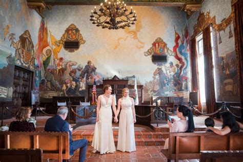 Santa Barbara Courthouse Mural Room Wedding - ByCherry Photography