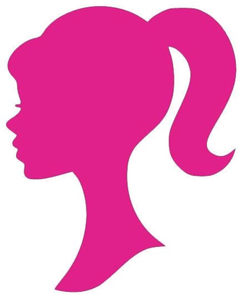 Barbie Vinyl Stickers Barbie Head Silhouette Stickers | Etsy