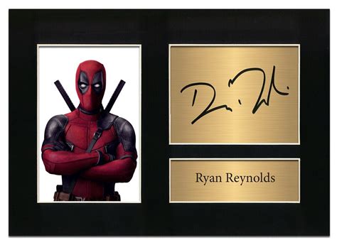 Ryan Reynolds Signed A4 Framed Printed Autograph Print Poster Deadpool ...