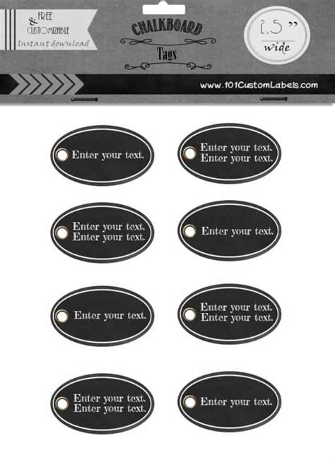 Oval Chalkboard Tags