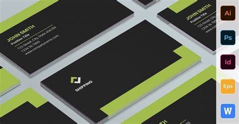 Professional Shipping Business Card Template