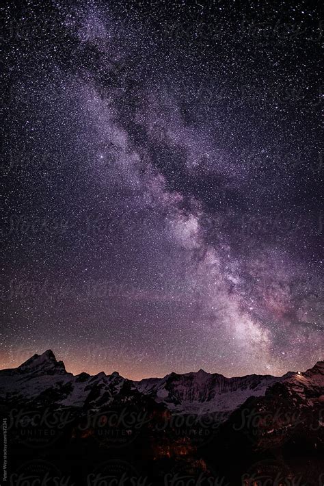 "Night Sky Above Grindelwald" by Stocksy Contributor "Peter Wey" - Stocksy