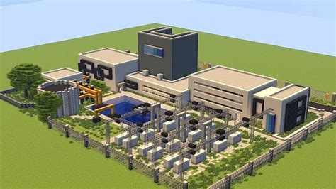 Modern large power plant minecraft map – Artofit