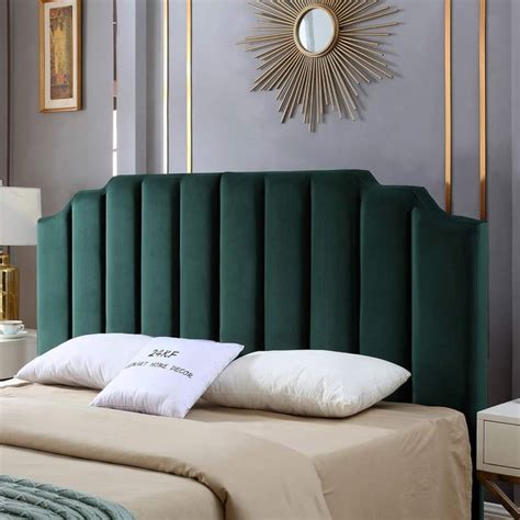 Velvet Upholstered Tufted King Headboard | Bed furniture design, Bedroom interior, Bed headboard ...