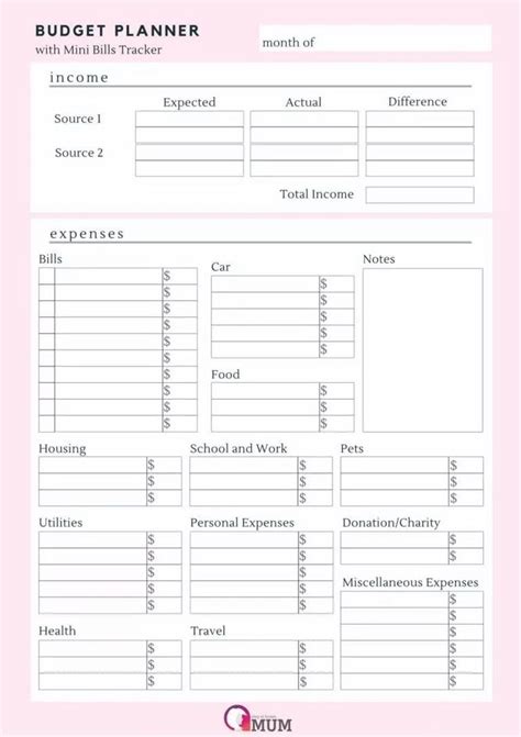 22 Free Budget Printables to Track Your Family's Expenses | Budgeting, Budget planner, Budget ...