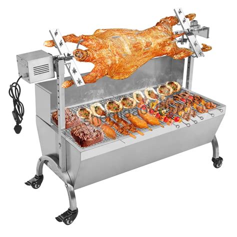 Aliexpress.com : Buy Stainless Steel BBQ Grill Charcoal Pig Spit ...