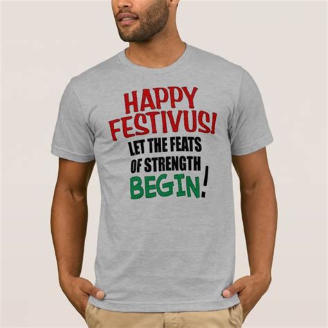 "Festivus Feats of Strength"Shirt, Men's, Size: Adult L, Heather Grey ...