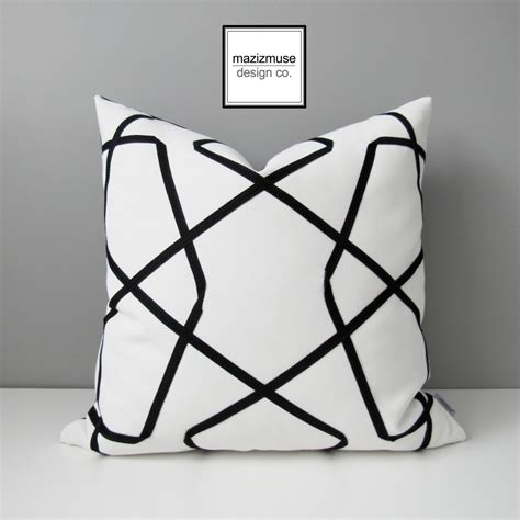 Black & White Outdoor Pillow Cover Modern Geometric by Mazizmuse