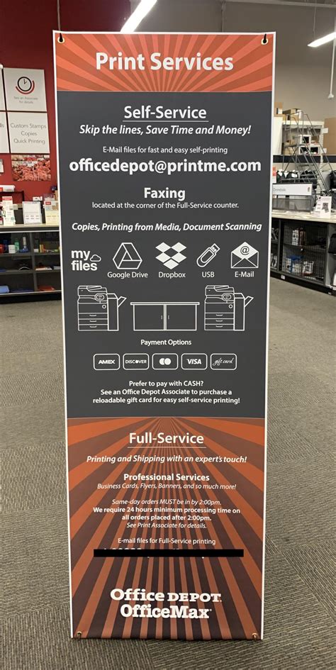 New Print Services Sign for CPD. C&C Welcome. : r/OfficeDepot