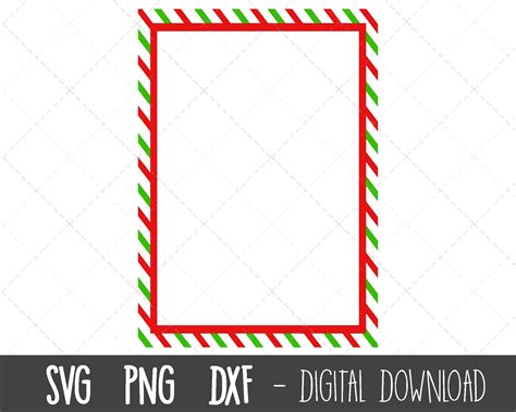 Christmas Candy Cane Border Svg Candy Cane Border Png Candy - Etsy