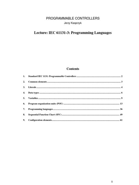 IEC 61131-3 - Programming Languages | PDF | Trigonometric Functions | Programmable Logic Controller