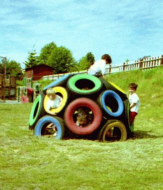 Easy Ideas for reusing tyres in outdoor play areas and backyards.